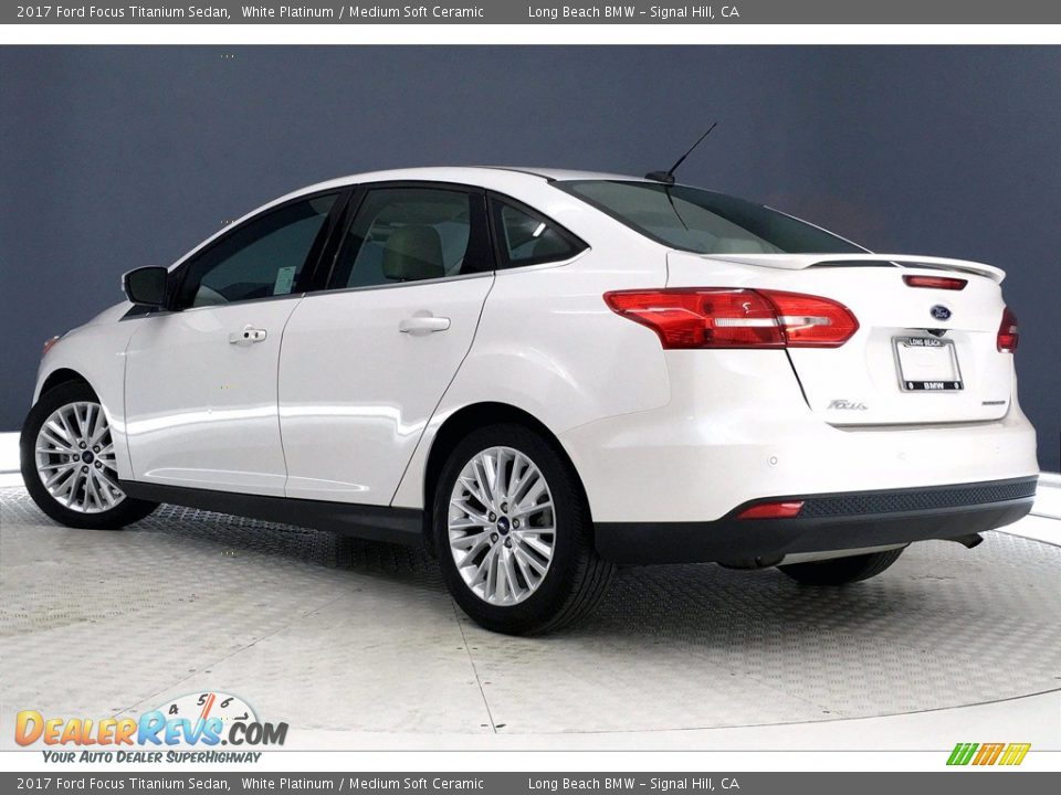 2017 Ford Focus Titanium Sedan White Platinum / Medium Soft Ceramic Photo #10