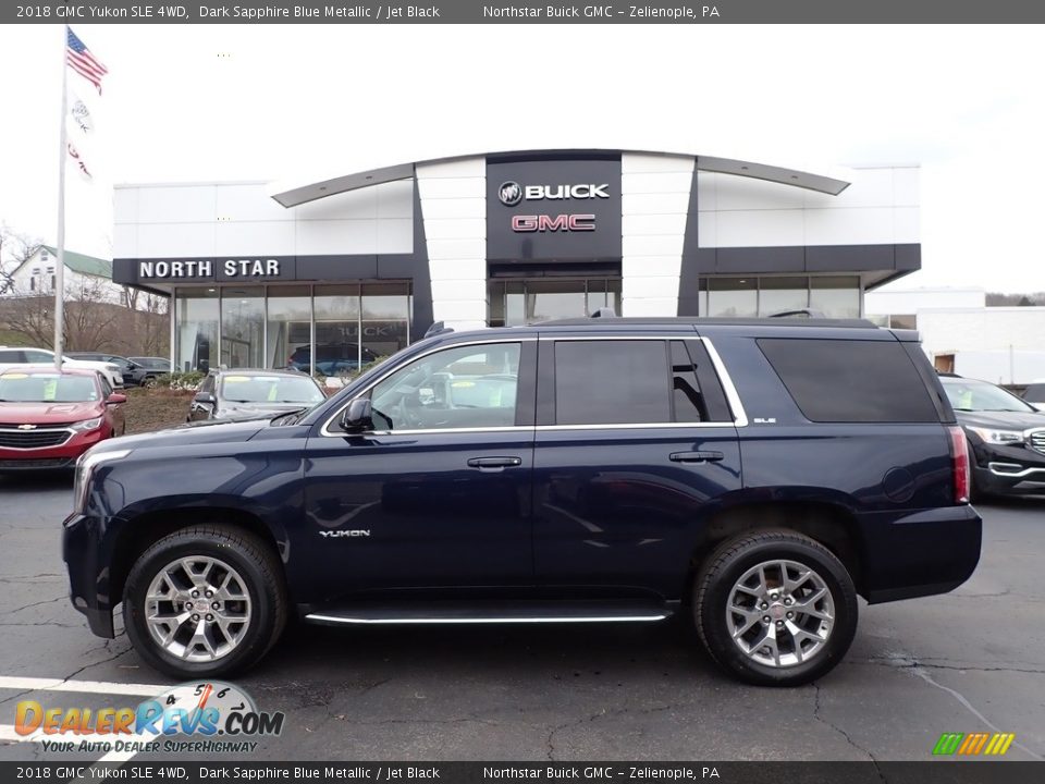 2018 GMC Yukon SLE 4WD Dark Sapphire Blue Metallic / Jet Black Photo #14