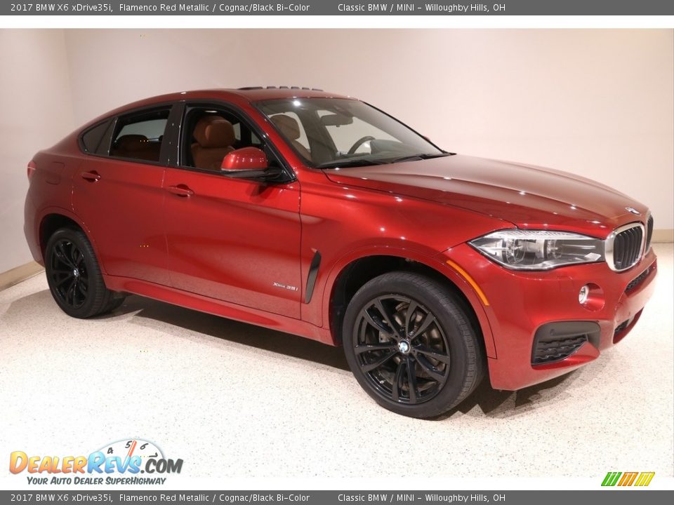 2017 BMW X6 xDrive35i Flamenco Red Metallic / Cognac/Black Bi-Color Photo #1