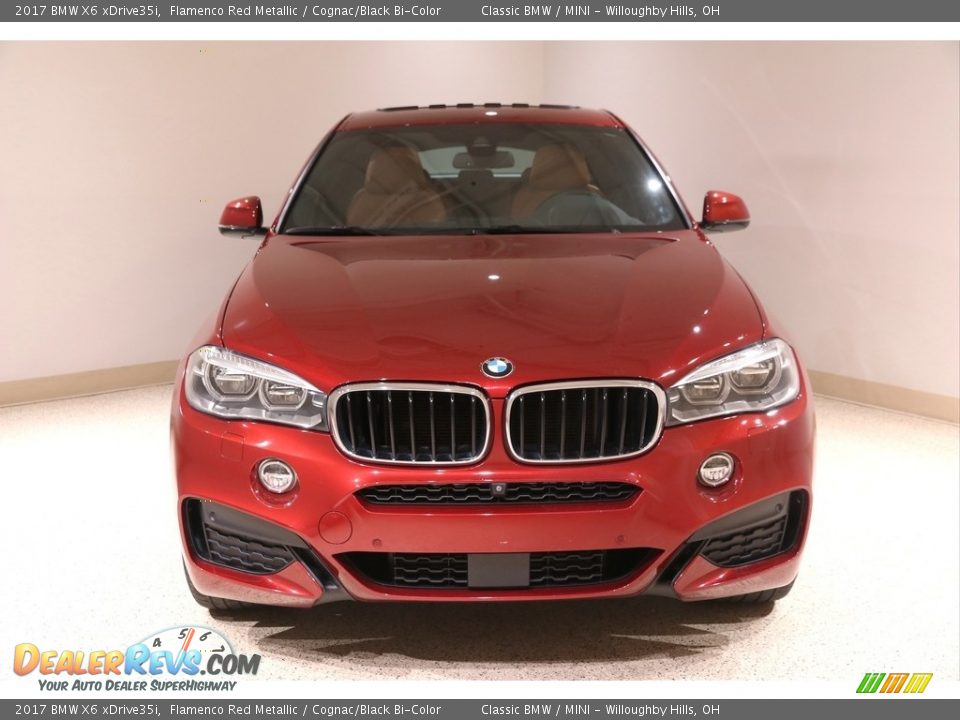 2017 BMW X6 xDrive35i Flamenco Red Metallic / Cognac/Black Bi-Color Photo #2