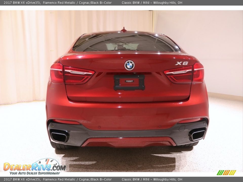 2017 BMW X6 xDrive35i Flamenco Red Metallic / Cognac/Black Bi-Color Photo #26