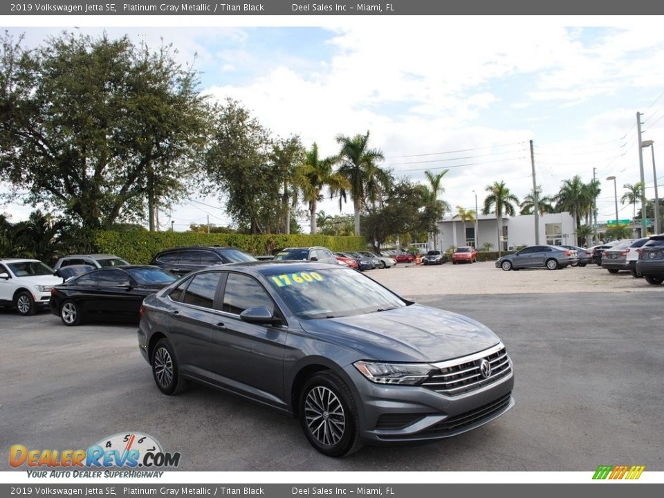 2019 Volkswagen Jetta SE Platinum Gray Metallic / Titan Black Photo #1