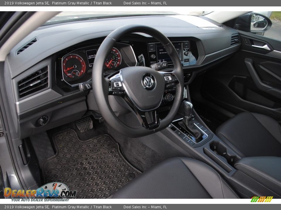 2019 Volkswagen Jetta SE Platinum Gray Metallic / Titan Black Photo #14