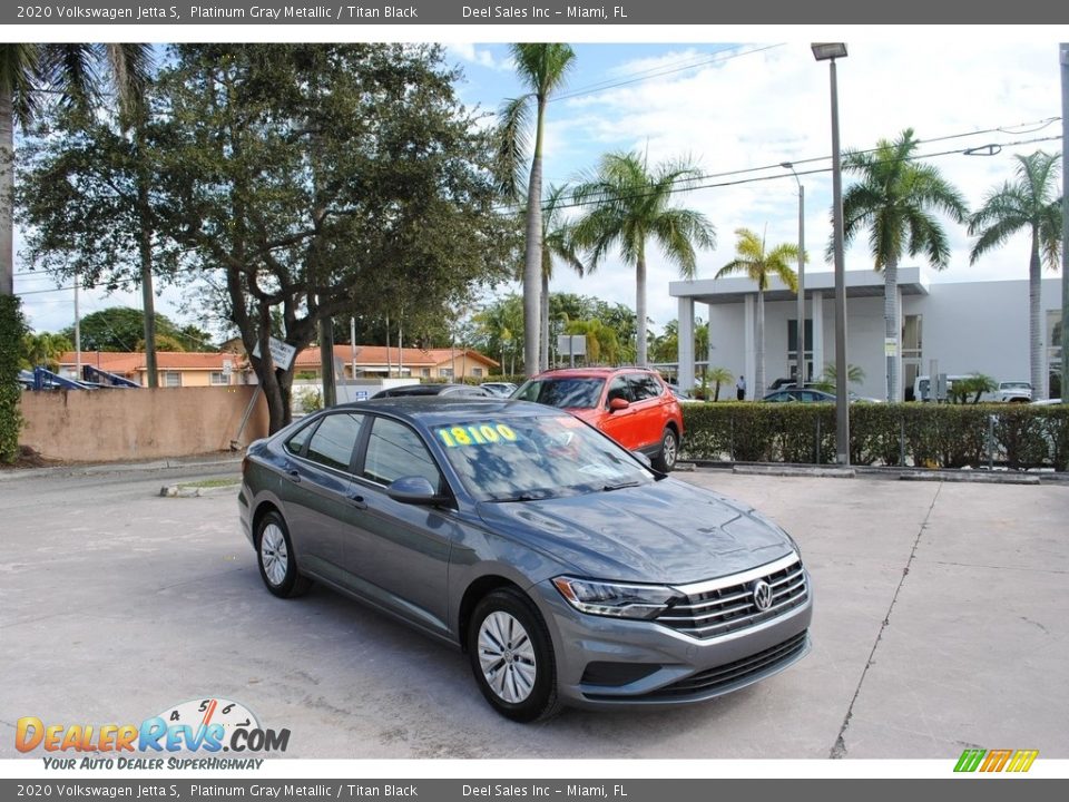 2020 Volkswagen Jetta S Platinum Gray Metallic / Titan Black Photo #1