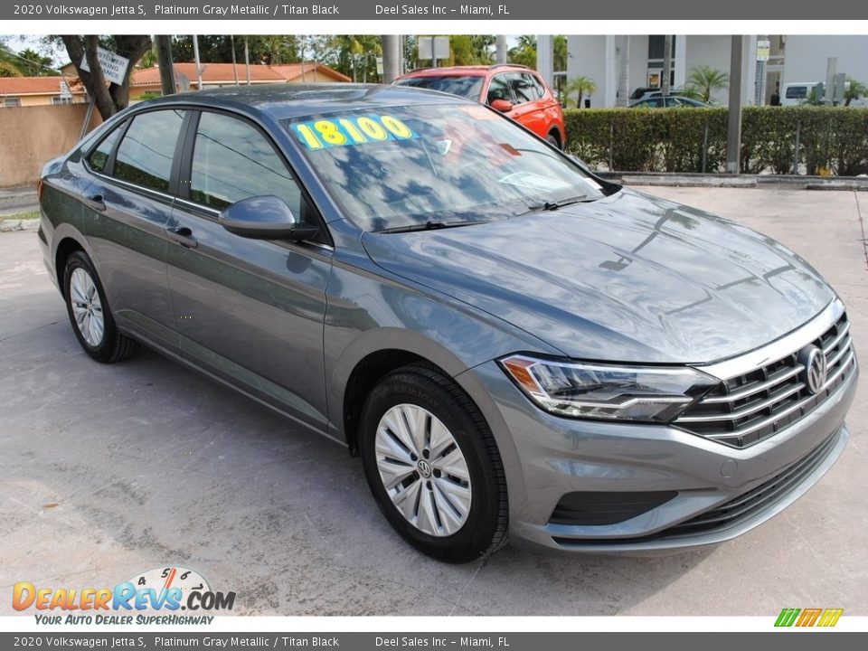 2020 Volkswagen Jetta S Platinum Gray Metallic / Titan Black Photo #2