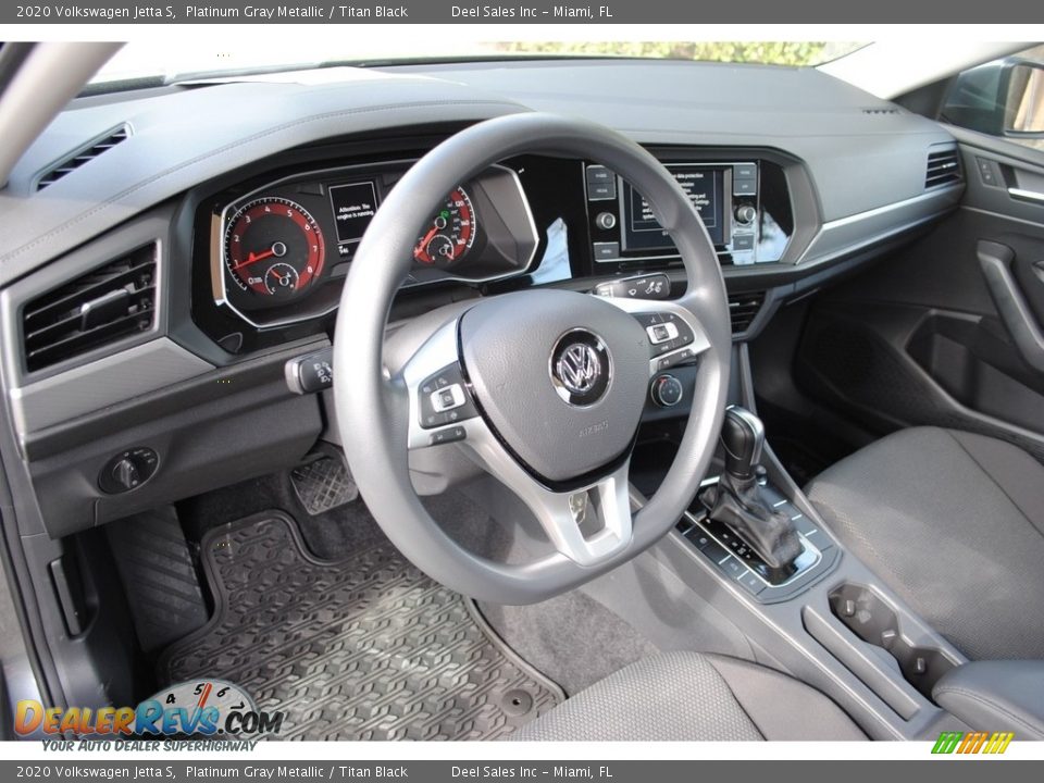 2020 Volkswagen Jetta S Platinum Gray Metallic / Titan Black Photo #14