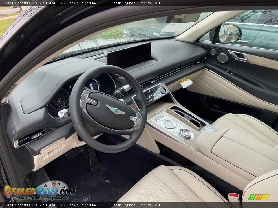 Beige/Black Interior - 2021 Genesis GV80 2.5T AWD Photo #3