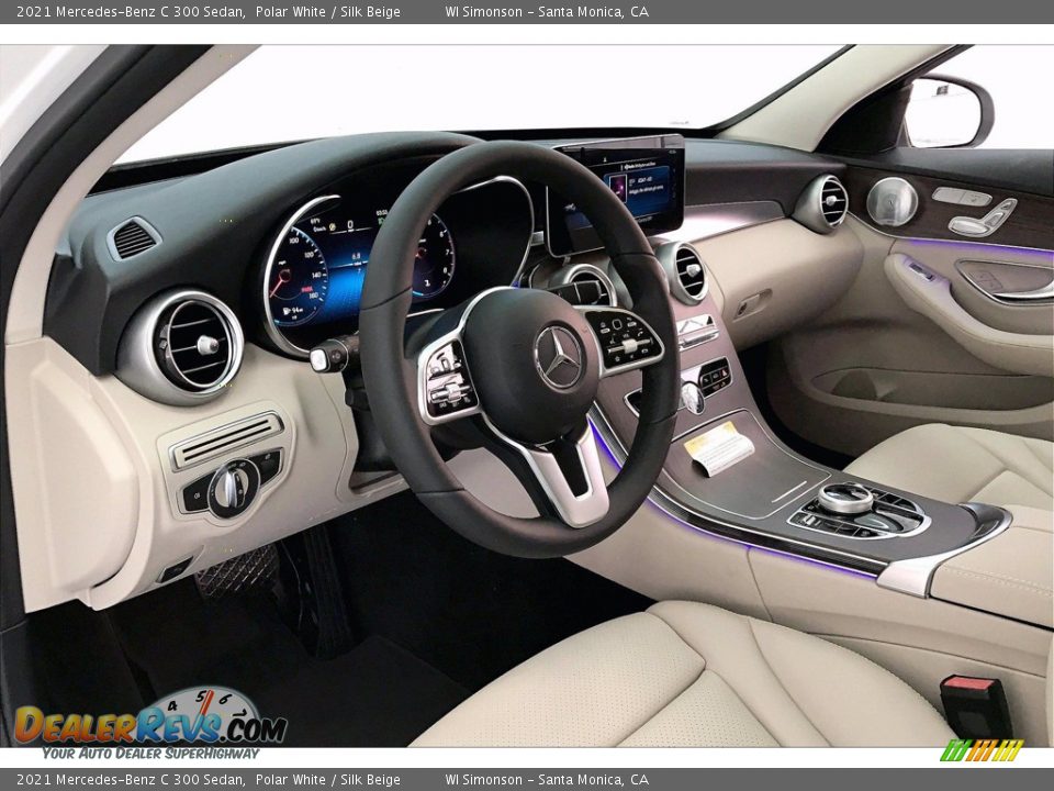 2021 Mercedes-Benz C 300 Sedan Polar White / Silk Beige Photo #4