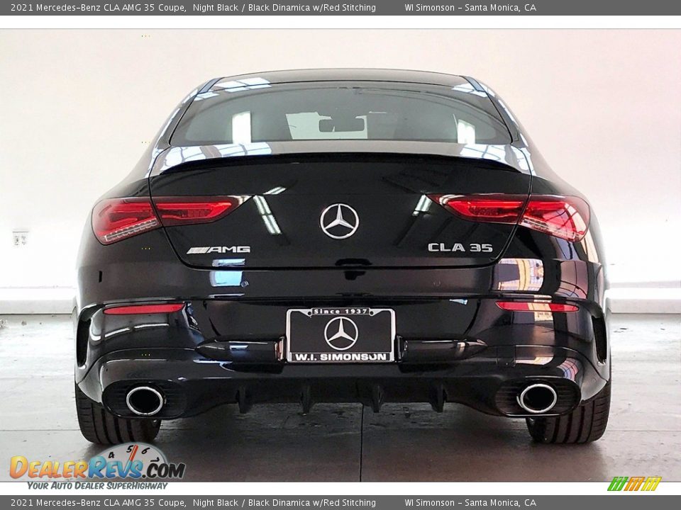 2021 Mercedes-Benz CLA AMG 35 Coupe Night Black / Black Dinamica w/Red Stitching Photo #3
