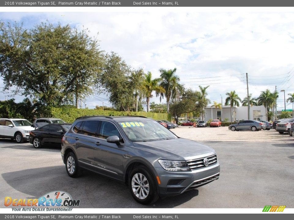2018 Volkswagen Tiguan SE Platinum Gray Metallic / Titan Black Photo #1