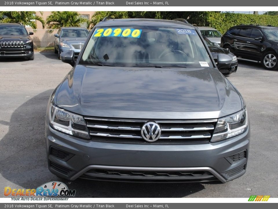 2018 Volkswagen Tiguan SE Platinum Gray Metallic / Titan Black Photo #3