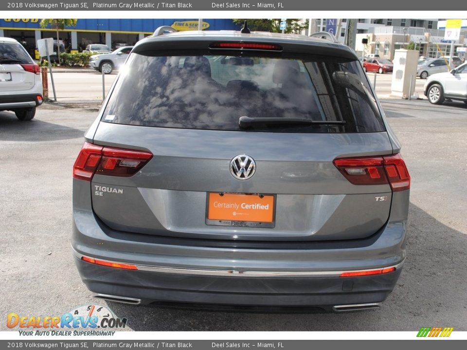 2018 Volkswagen Tiguan SE Platinum Gray Metallic / Titan Black Photo #8