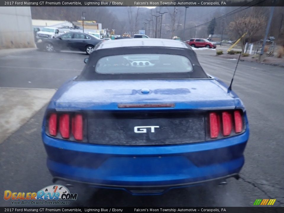 2017 Ford Mustang GT Premium Convertible Lightning Blue / Ebony Photo #3