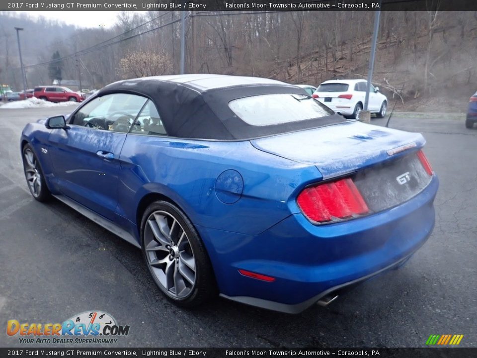 2017 Ford Mustang GT Premium Convertible Lightning Blue / Ebony Photo #4