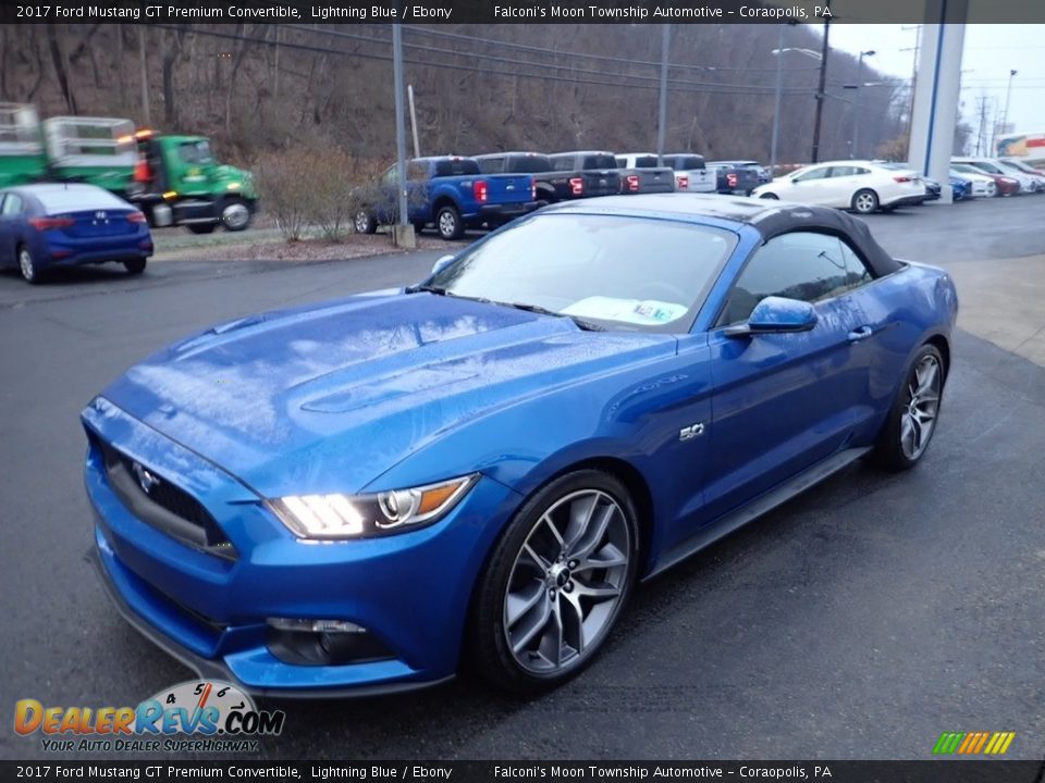 2017 Ford Mustang GT Premium Convertible Lightning Blue / Ebony Photo #6