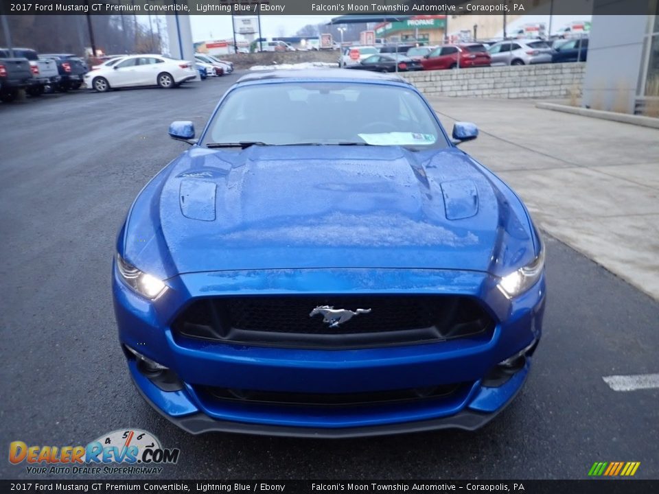 2017 Ford Mustang GT Premium Convertible Lightning Blue / Ebony Photo #7