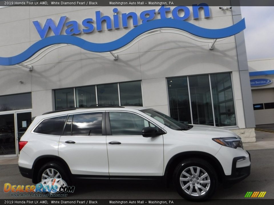 2019 Honda Pilot LX AWD White Diamond Pearl / Black Photo #2