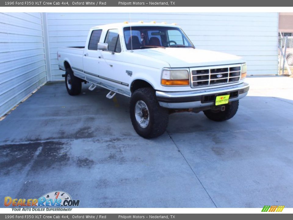 Oxford White 1996 Ford F350 XLT Crew Cab 4x4 Photo #2