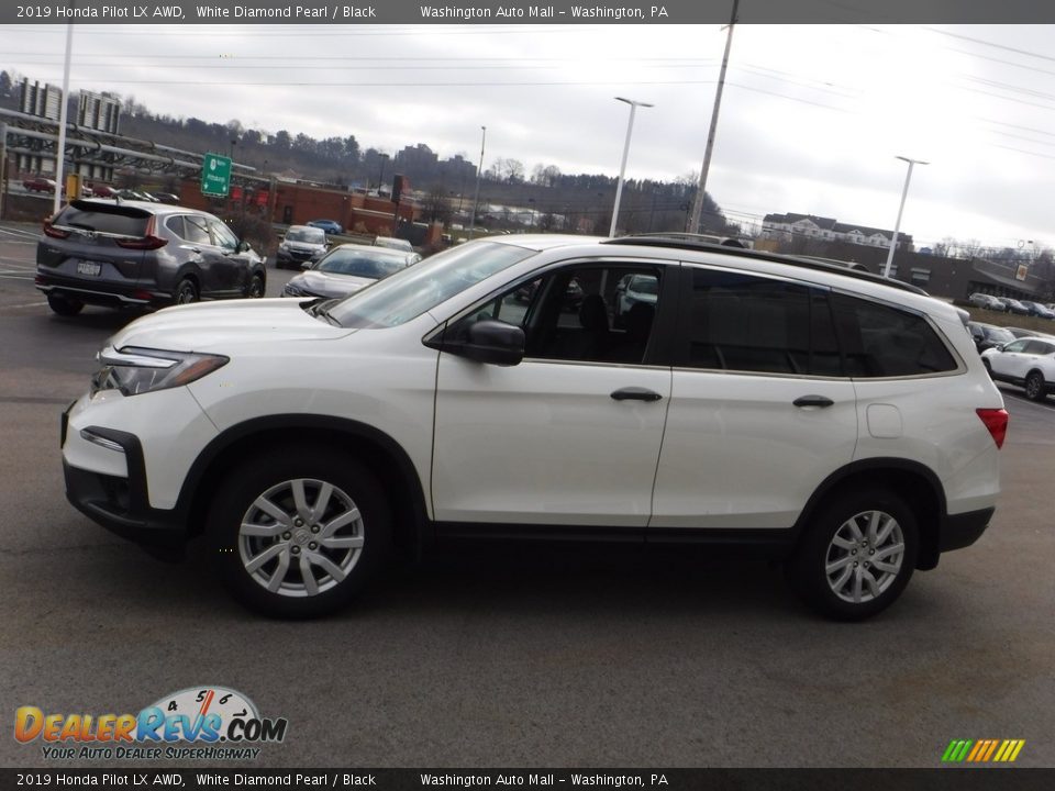 2019 Honda Pilot LX AWD White Diamond Pearl / Black Photo #7