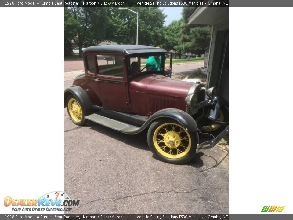 Maroon 1928 Ford Model A Rumble Seat Roadster Photo #1