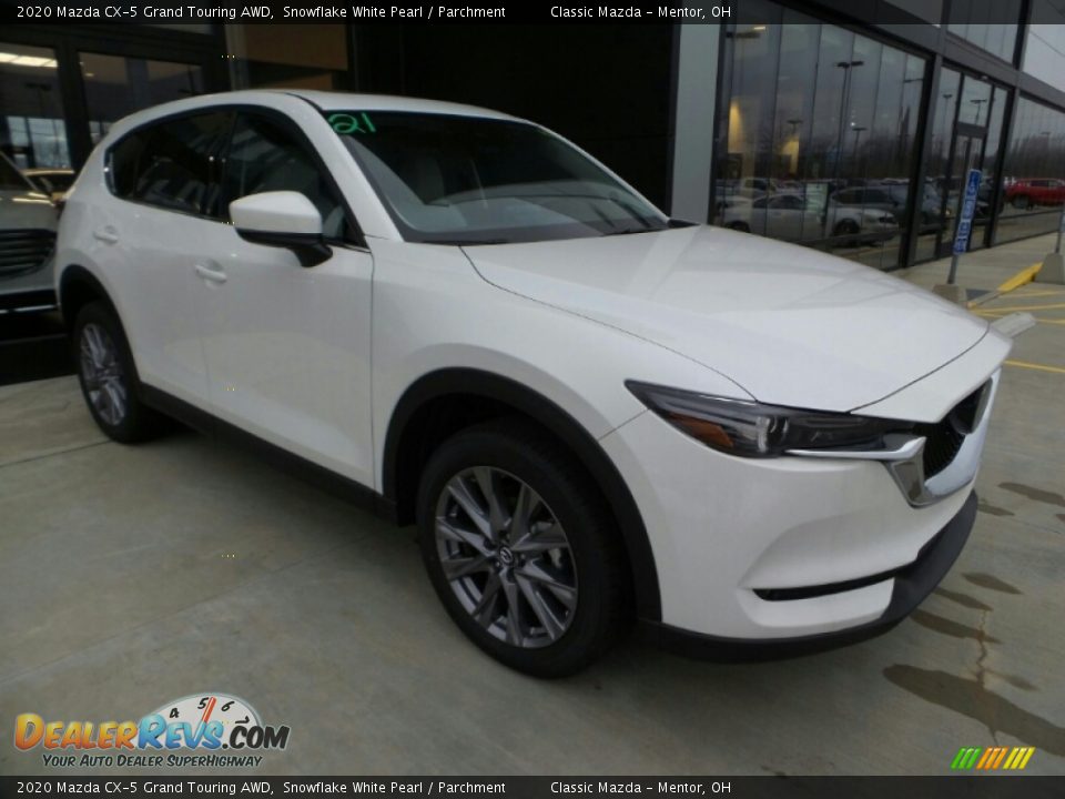 2020 Mazda CX-5 Grand Touring AWD Snowflake White Pearl / Parchment Photo #7