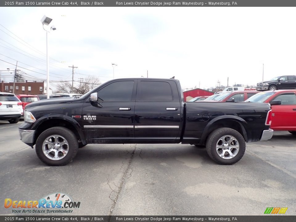 Black 2015 Ram 1500 Laramie Crew Cab 4x4 Photo #3