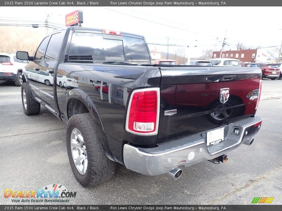 2015 Ram 1500 Laramie Crew Cab 4x4 Black / Black Photo #4