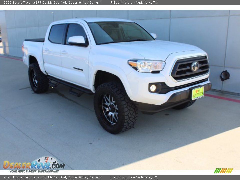 2020 Toyota Tacoma SR5 Double Cab 4x4 Super White / Cement Photo #2