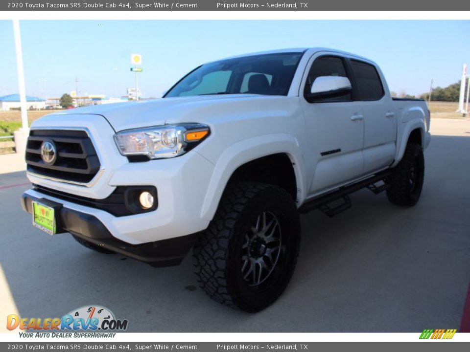 2020 Toyota Tacoma SR5 Double Cab 4x4 Super White / Cement Photo #4