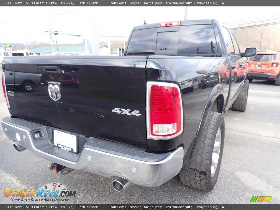 2015 Ram 1500 Laramie Crew Cab 4x4 Black / Black Photo #6