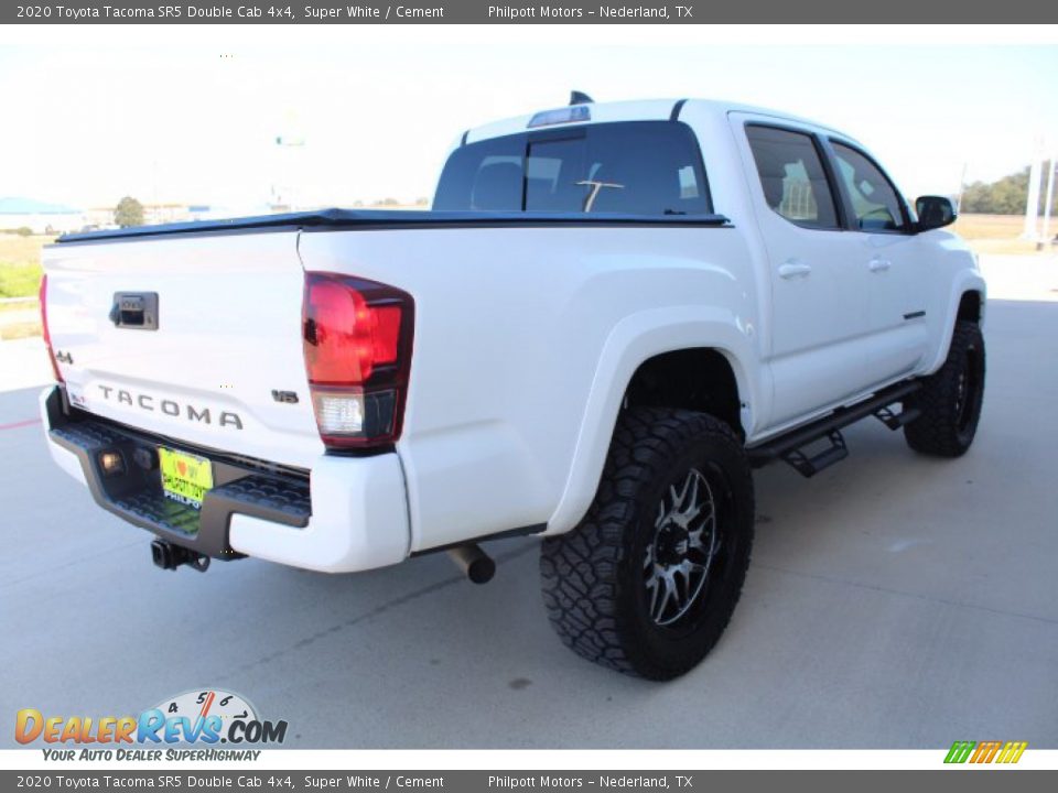 2020 Toyota Tacoma SR5 Double Cab 4x4 Super White / Cement Photo #8