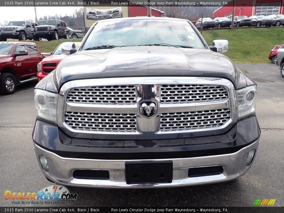 2015 Ram 1500 Laramie Crew Cab 4x4 Black / Black Photo #9