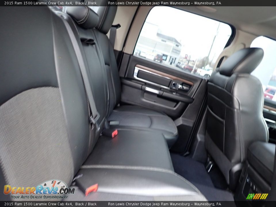 Rear Seat of 2015 Ram 1500 Laramie Crew Cab 4x4 Photo #12