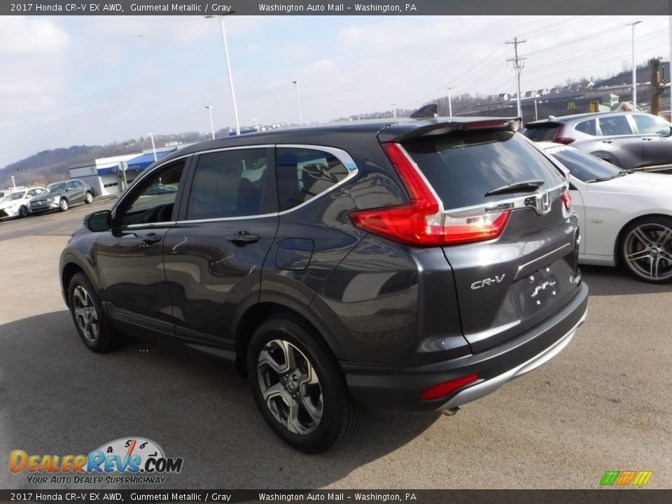 2017 Honda CR-V EX AWD Gunmetal Metallic / Gray Photo #7