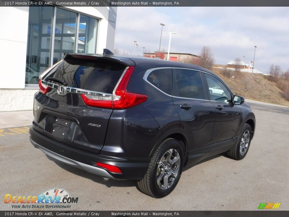 2017 Honda CR-V EX AWD Gunmetal Metallic / Gray Photo #9