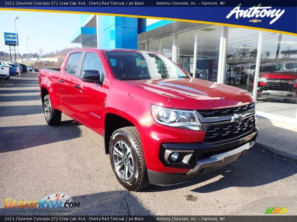 2021 Chevrolet Colorado Z71 Crew Cab 4x4 Cherry Red Tintcoat / Jet Black Photo #1