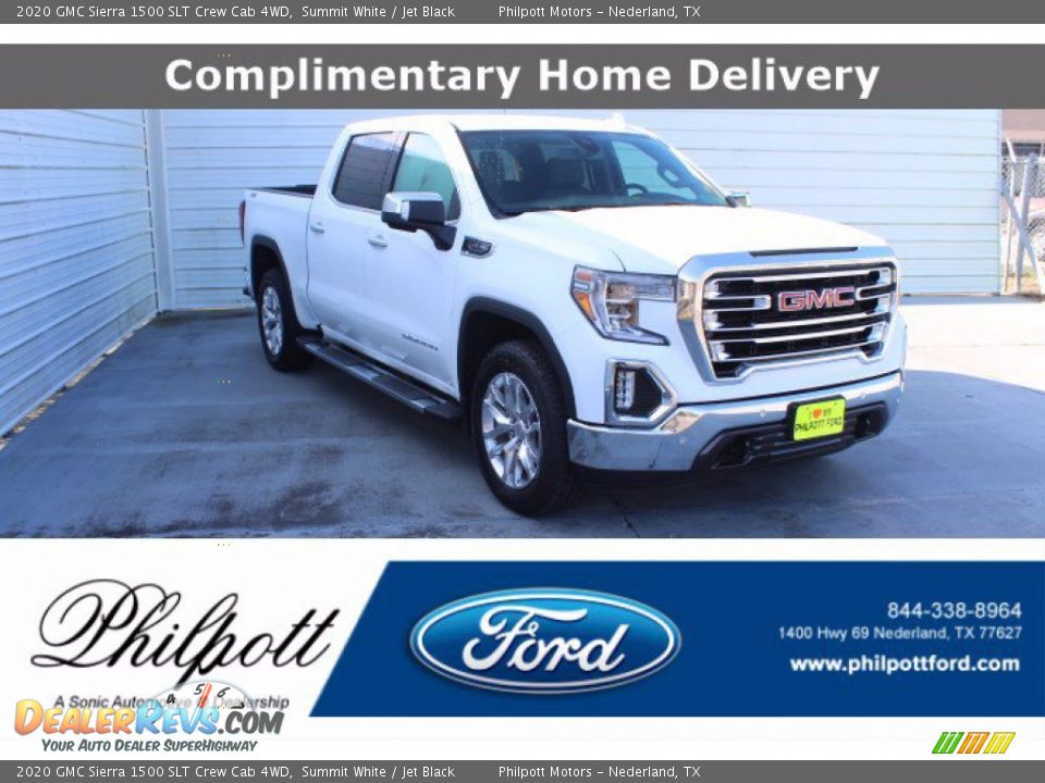2020 GMC Sierra 1500 SLT Crew Cab 4WD Summit White / Jet Black Photo #1