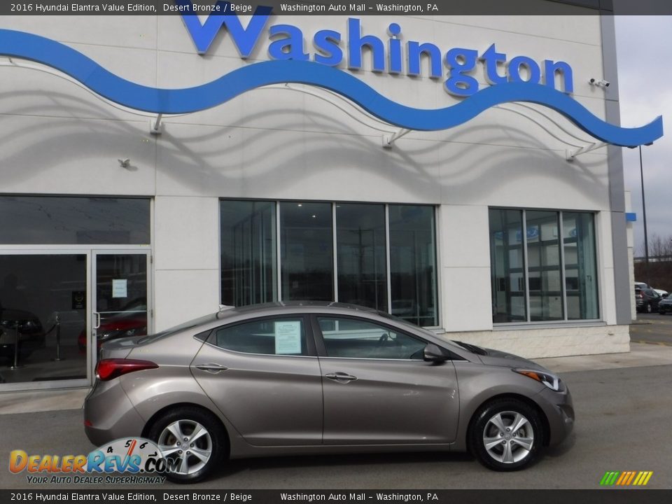 2016 Hyundai Elantra Value Edition Desert Bronze / Beige Photo #2