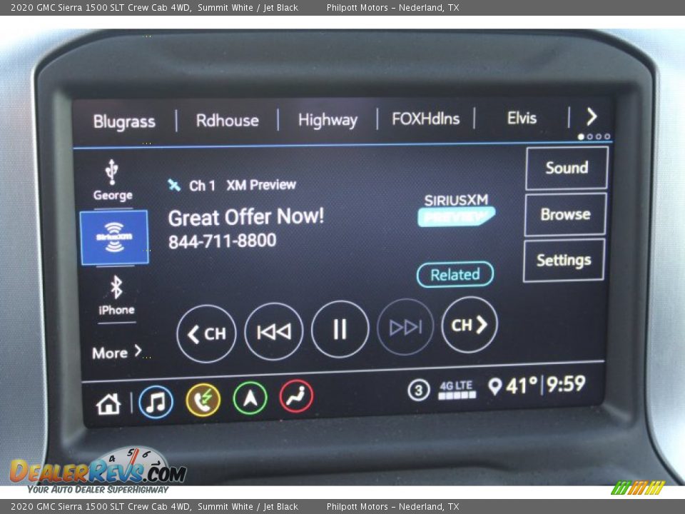 2020 GMC Sierra 1500 SLT Crew Cab 4WD Summit White / Jet Black Photo #17