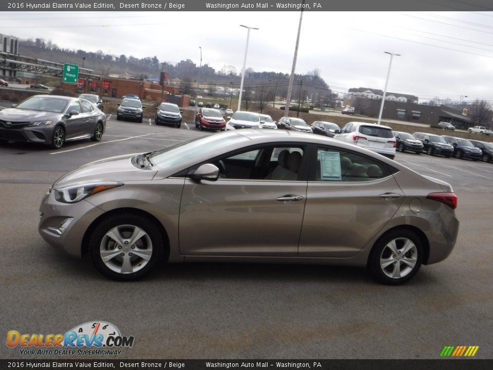 2016 Hyundai Elantra Value Edition Desert Bronze / Beige Photo #7