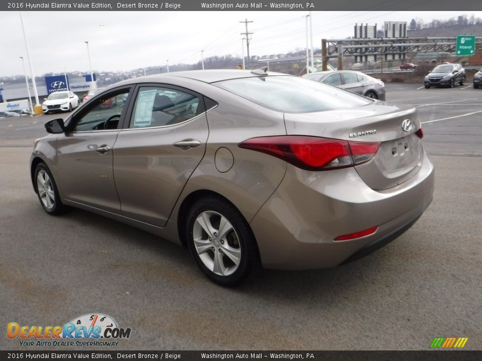 2016 Hyundai Elantra Value Edition Desert Bronze / Beige Photo #8