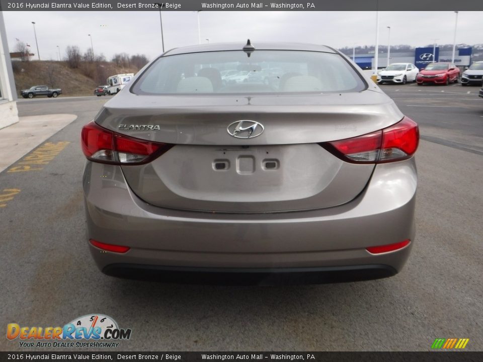 2016 Hyundai Elantra Value Edition Desert Bronze / Beige Photo #9