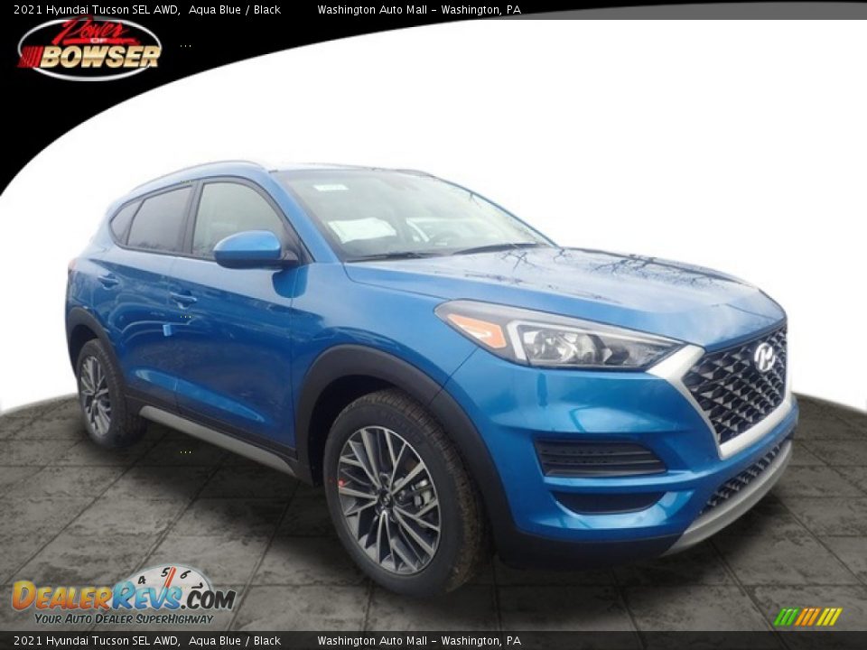 2021 Hyundai Tucson SEL AWD Aqua Blue / Black Photo #1