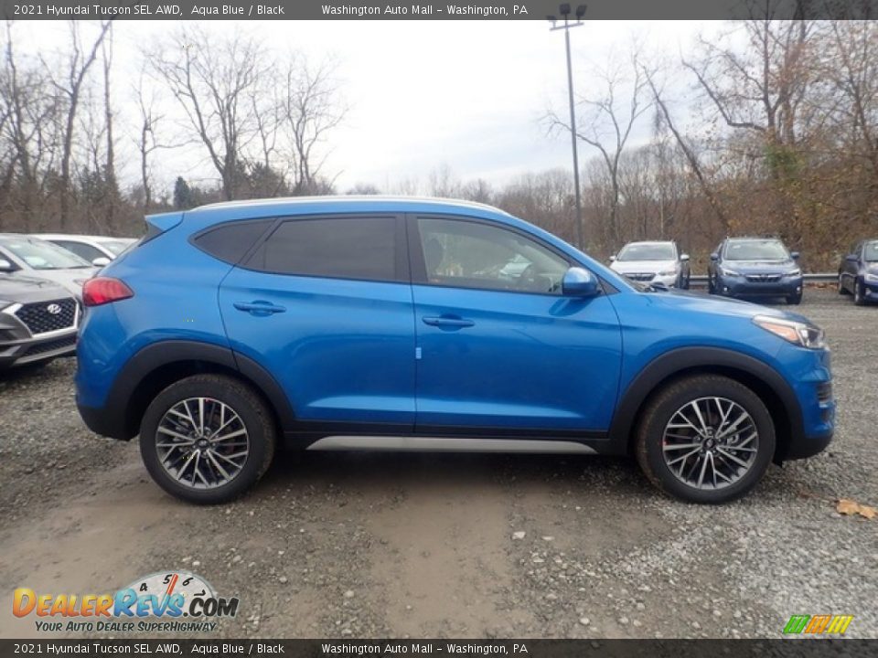 Aqua Blue 2021 Hyundai Tucson SEL AWD Photo #2