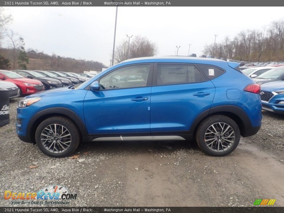 Aqua Blue 2021 Hyundai Tucson SEL AWD Photo #9