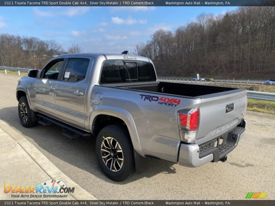 2021 Toyota Tacoma TRD Sport Double Cab 4x4 Silver Sky Metallic / TRD Cement/Black Photo #2