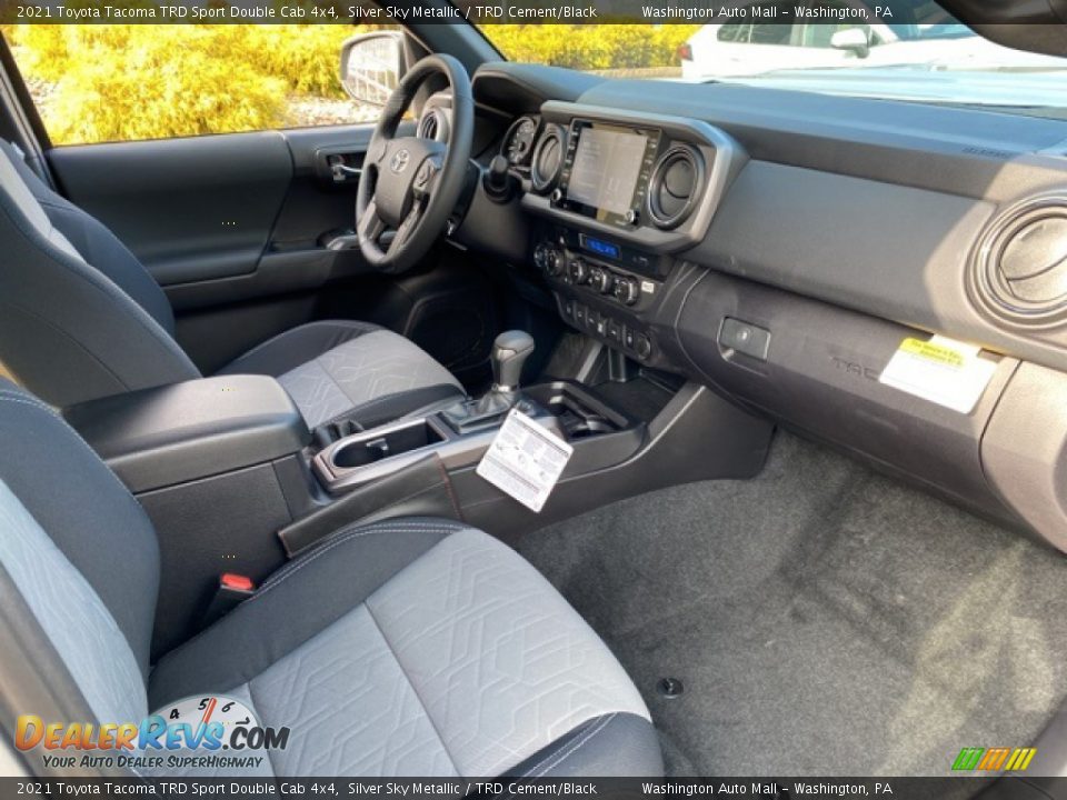 2021 Toyota Tacoma TRD Sport Double Cab 4x4 Silver Sky Metallic / TRD Cement/Black Photo #10