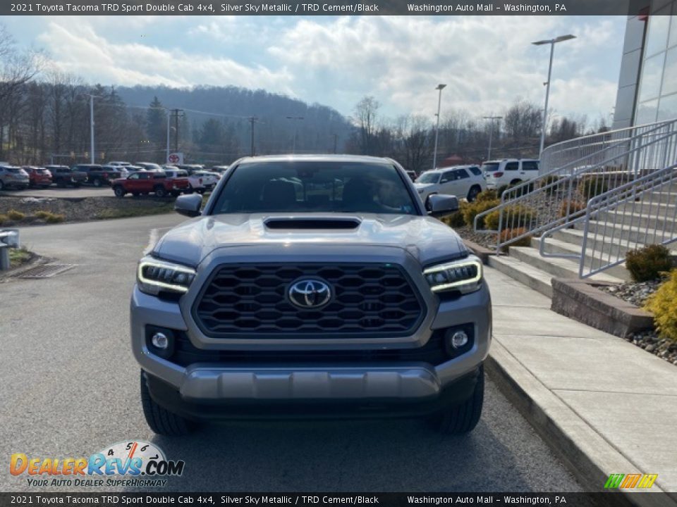 2021 Toyota Tacoma TRD Sport Double Cab 4x4 Silver Sky Metallic / TRD Cement/Black Photo #11