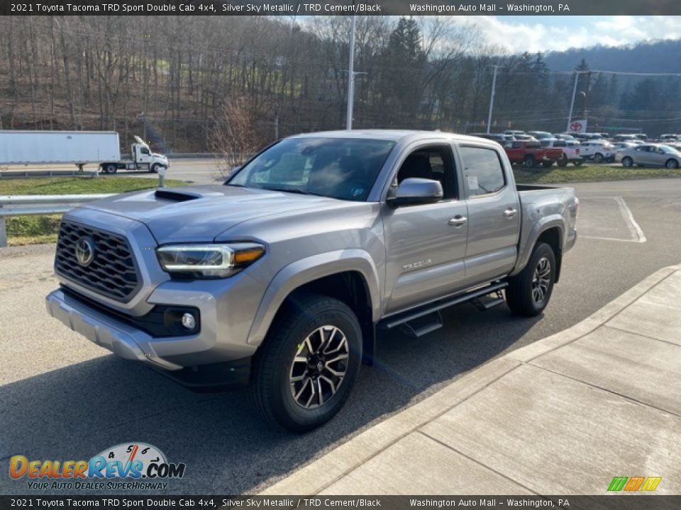 2021 Toyota Tacoma TRD Sport Double Cab 4x4 Silver Sky Metallic / TRD Cement/Black Photo #12