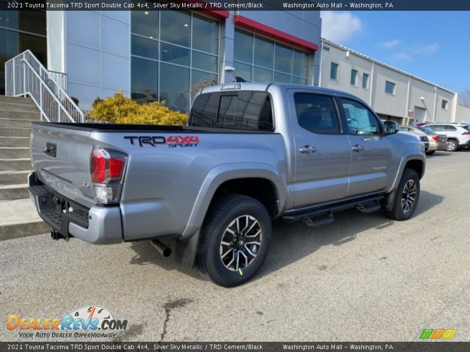 2021 Toyota Tacoma TRD Sport Double Cab 4x4 Silver Sky Metallic / TRD Cement/Black Photo #13